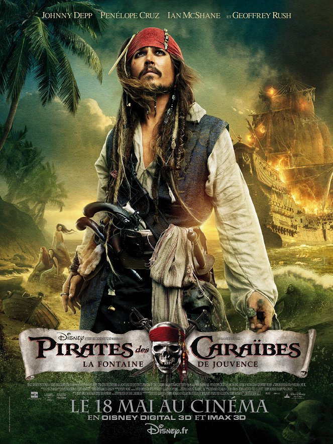 Pirates des Caraïbes : La fontaine de jouvence - Affiches