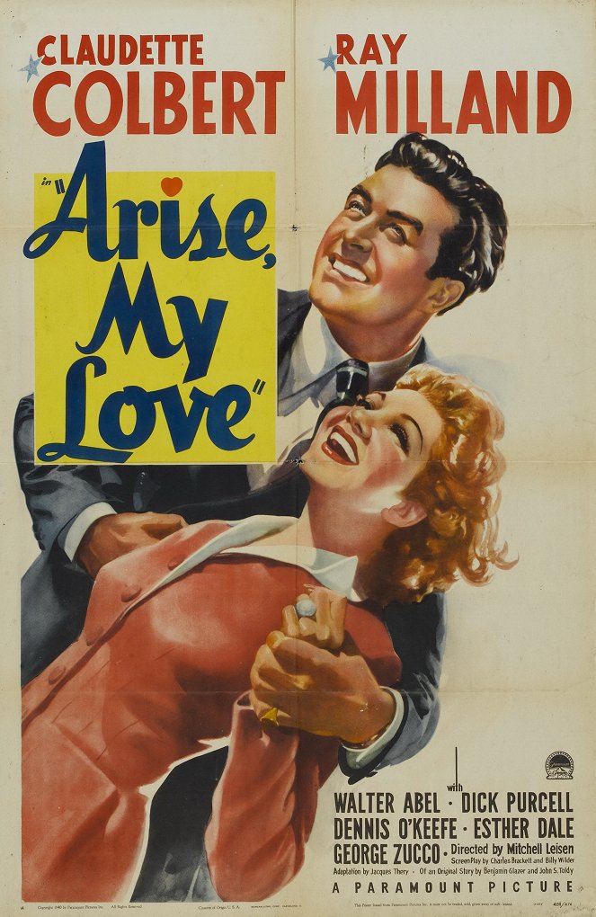 Arise, My Love - Plagáty