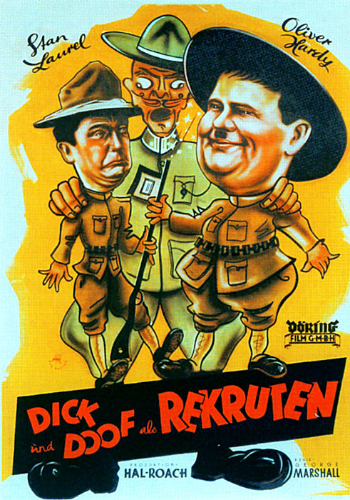 Dick und Doof als Rekruten - Plakate
