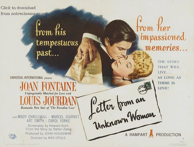 Letter from an Unknown Woman - Posters
