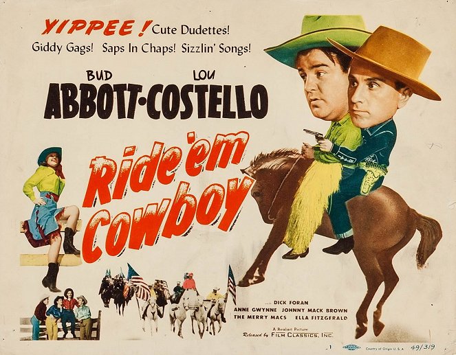 Ride 'Em Cowboy - Cartazes