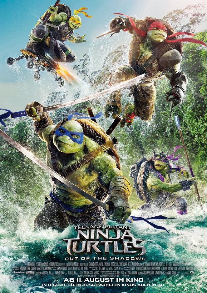 Teenage Mutant Ninja Turtles: Out of the Shadows - Plakate