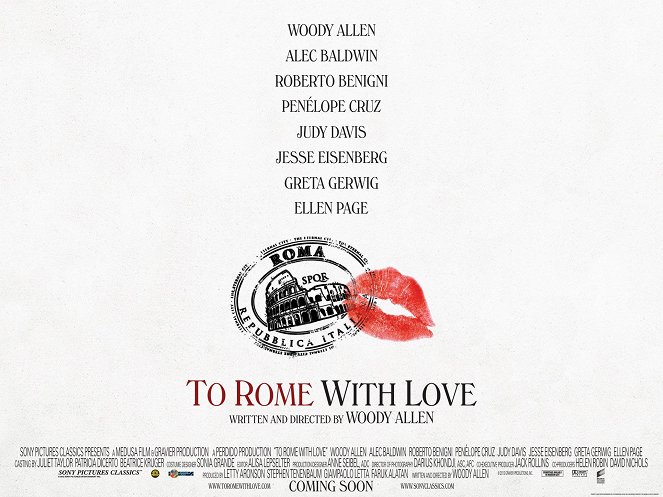 To Rome with Love - Posters