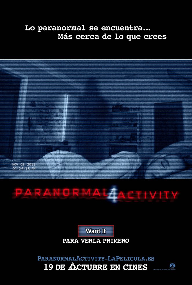 Paranormal Activity 4 - Carteles