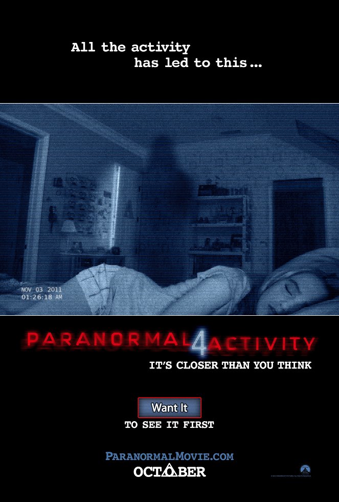 Paranormal Activity 4 - Plakáty
