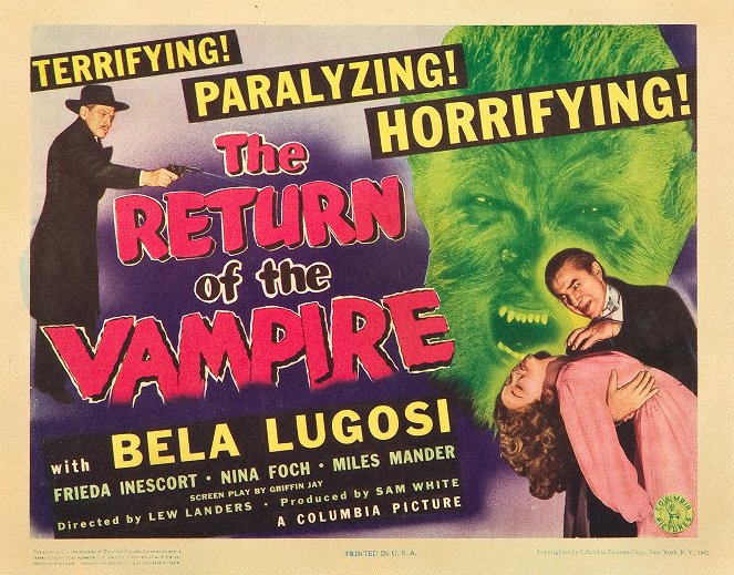 The Return of the Vampire - Plakate