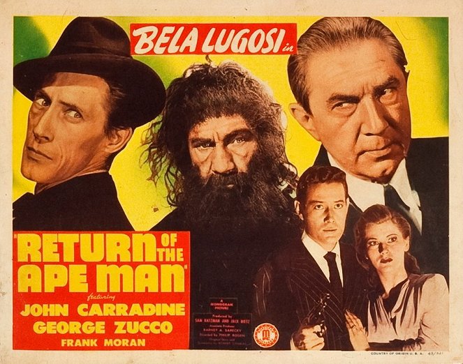 Return of the Ape Man - Affiches