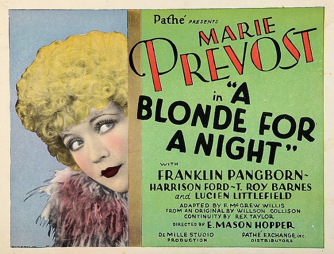 A Blonde for a Night - Affiches