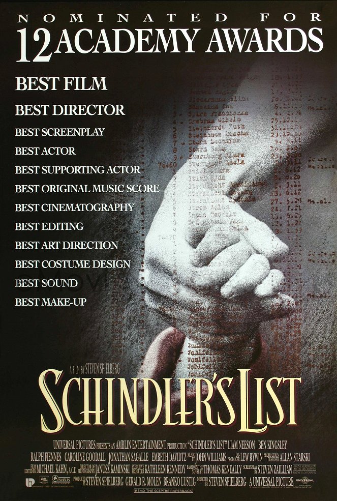Schindlerův seznam - Plakáty