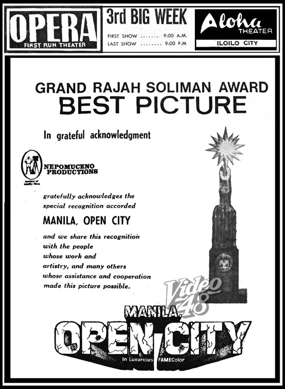 Manila, Open City - Plakaty
