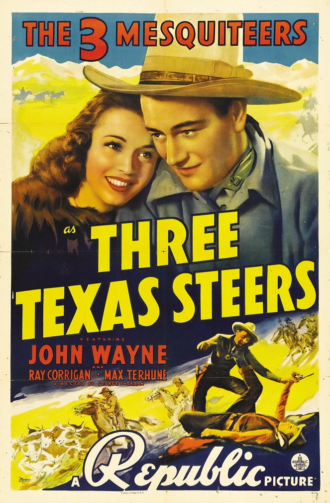 Three Texas Steers - Posters