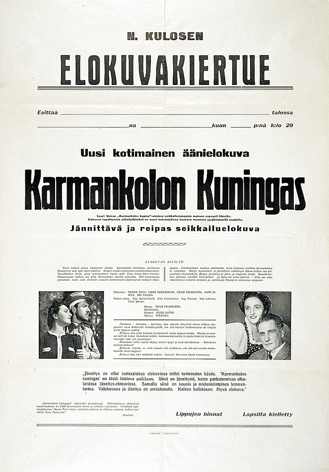 Karmankolon kuningas - Plakátok