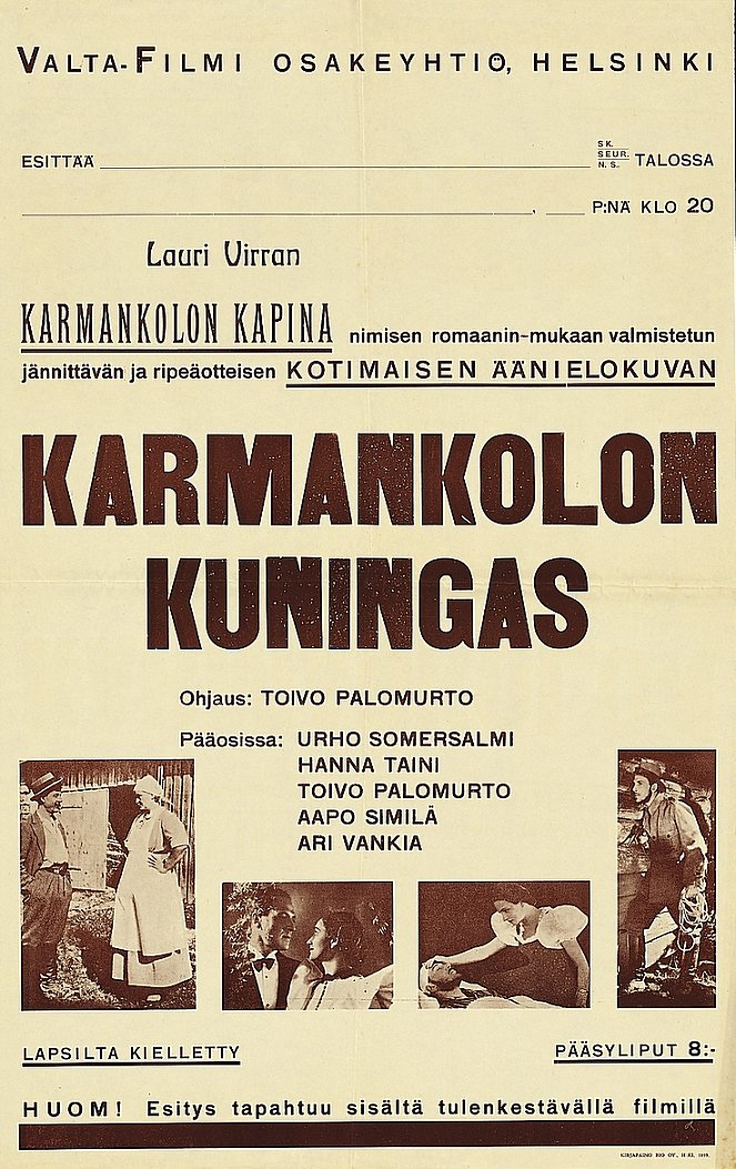Karmankolon kuningas - Plakáty