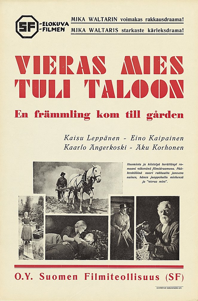 Vieras mies tuli taloon (1938) | Galerie - Plakáty | Č