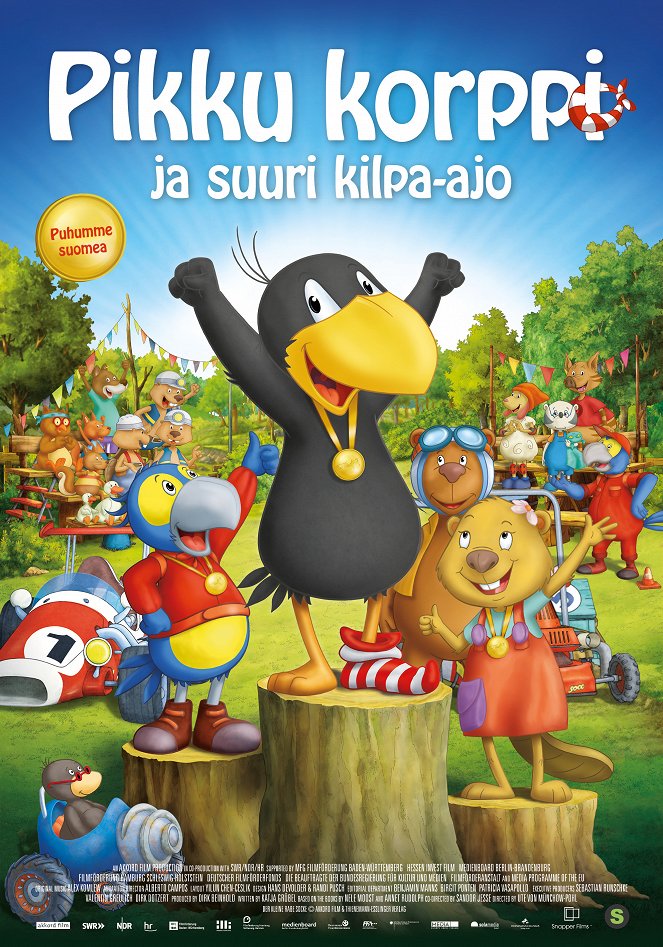 Pikku korppi ja suuri kilpa-ajo - Julisteet