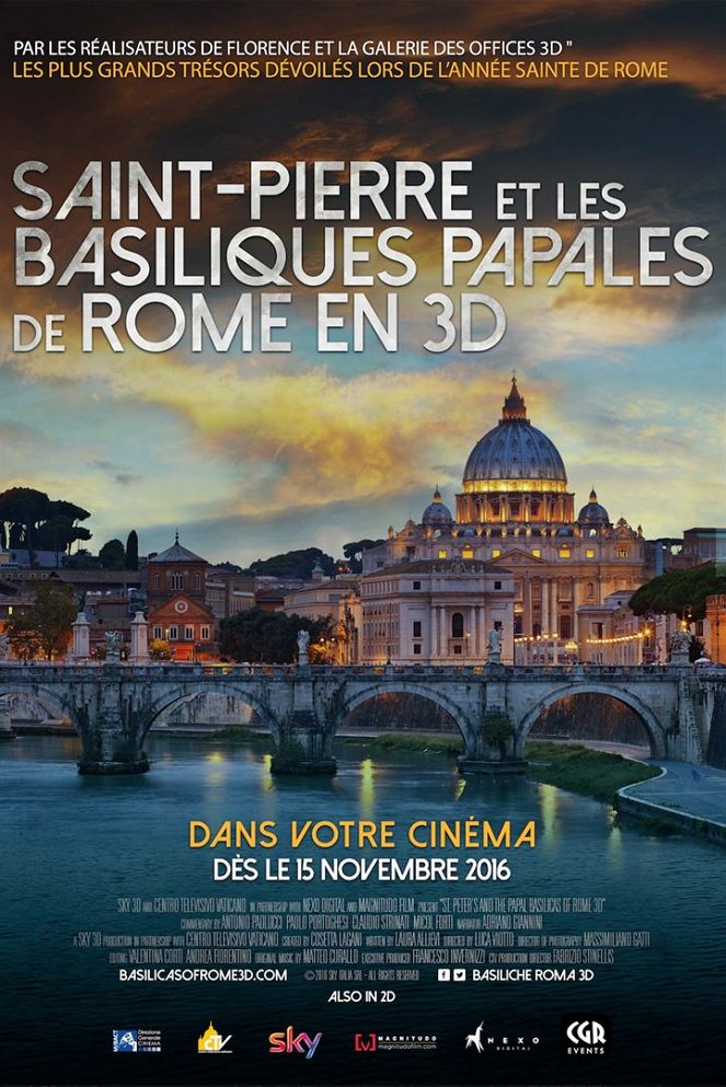 Saint Pierre et les Basiliques Papales de Rome en 3D - Affiches