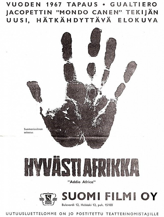 Hyvästi, Afrikka! - Julisteet