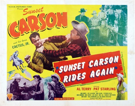 Sunset Carson cabalga de nuevo - Carteles