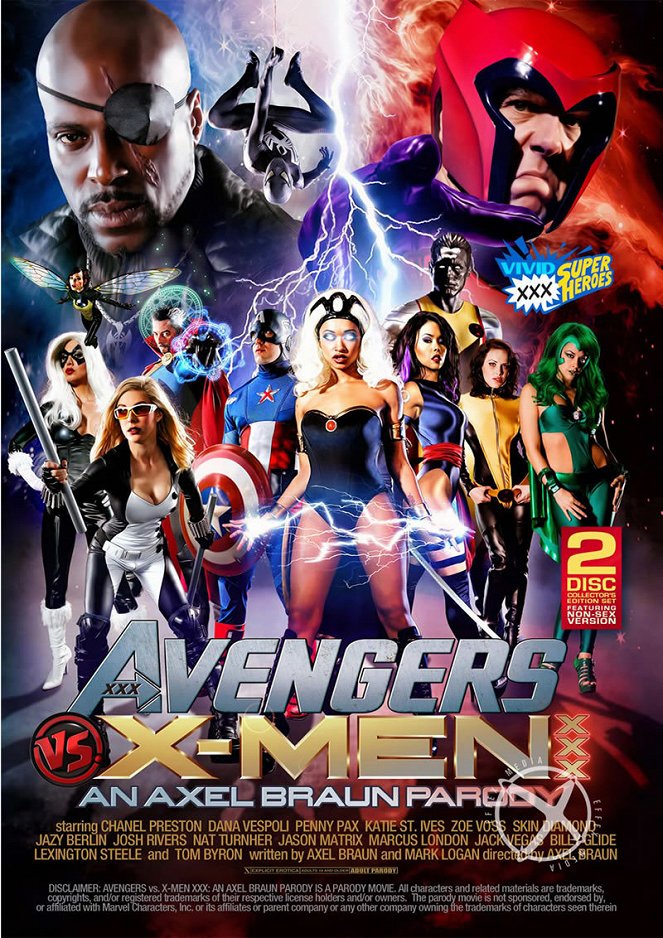 Avengers vs X-Men XXX: An Axel Braun Parody - Carteles
