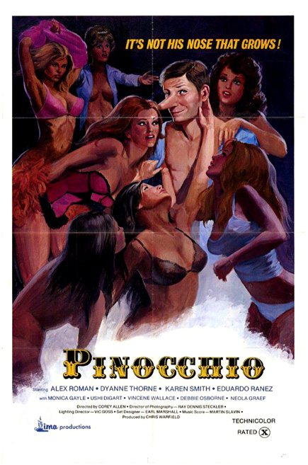 Las aventuras eróticas de Pinocho - Carteles