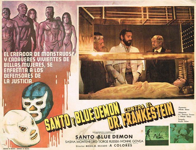 Santo y Blue Demon contra el doctor Frankenstein - Carteles