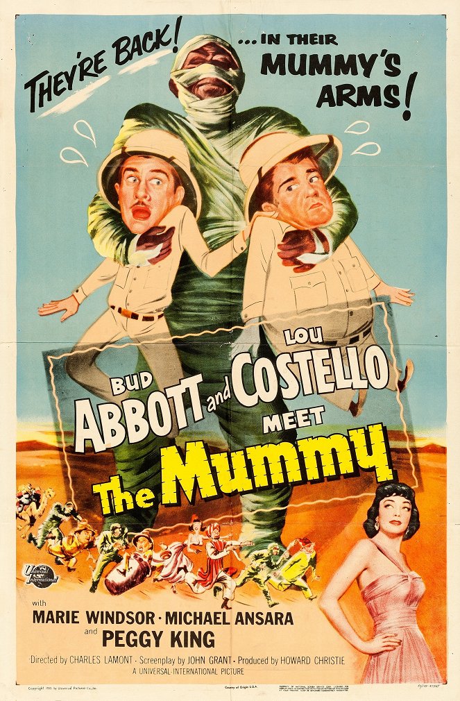 Abbott och Costello i mumiens spår - Julisteet