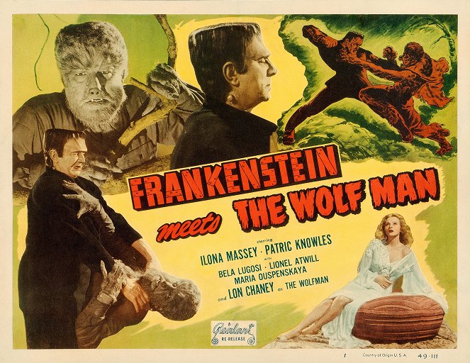 Frankenstein találkozik a farkasemberrel - Plakátok