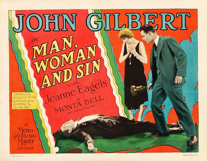 Man, Woman and Sin - Affiches