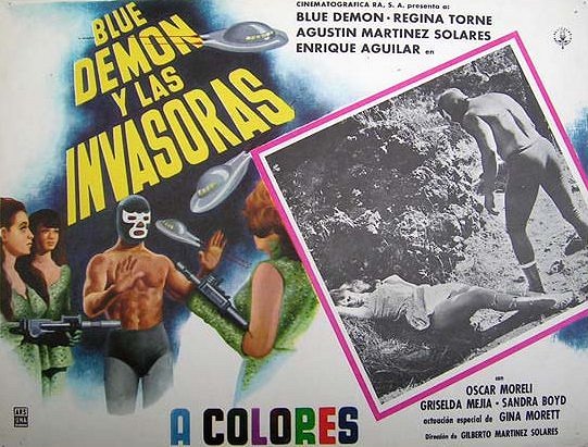 Blue Demon y las invasoras - Plakaty