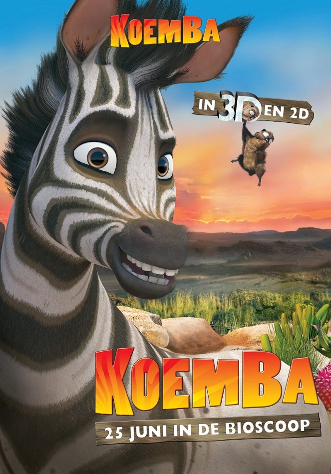Koemba: De zebra die zijn strepen kwijt is - Posters