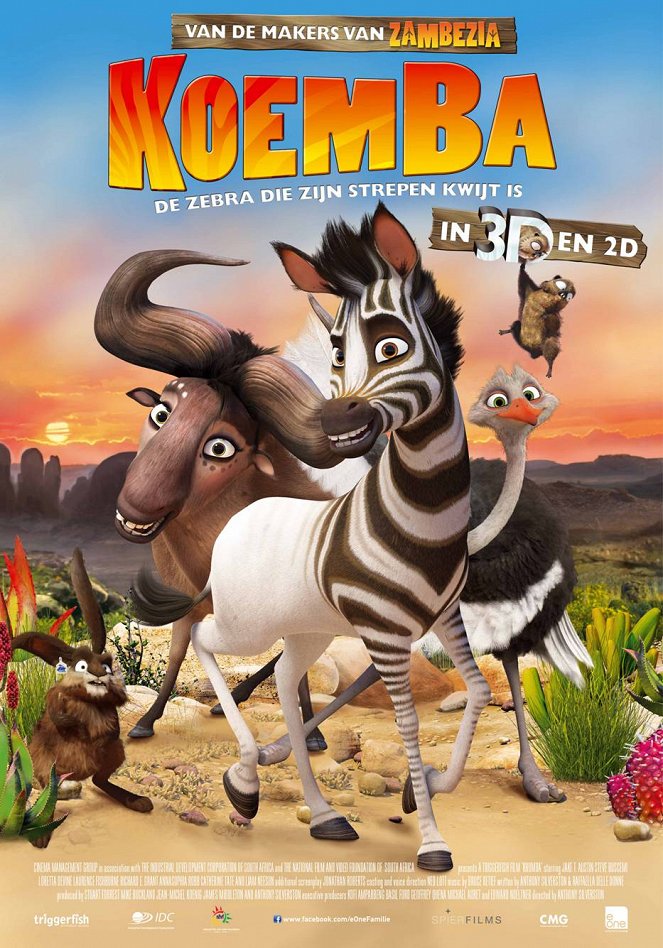 Koemba: De zebra die zijn strepen kwijt is - Posters