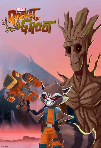 Rocket and Groot - Plakate