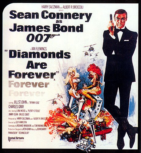 007 - Os Diamantes São Eternos - Cartazes