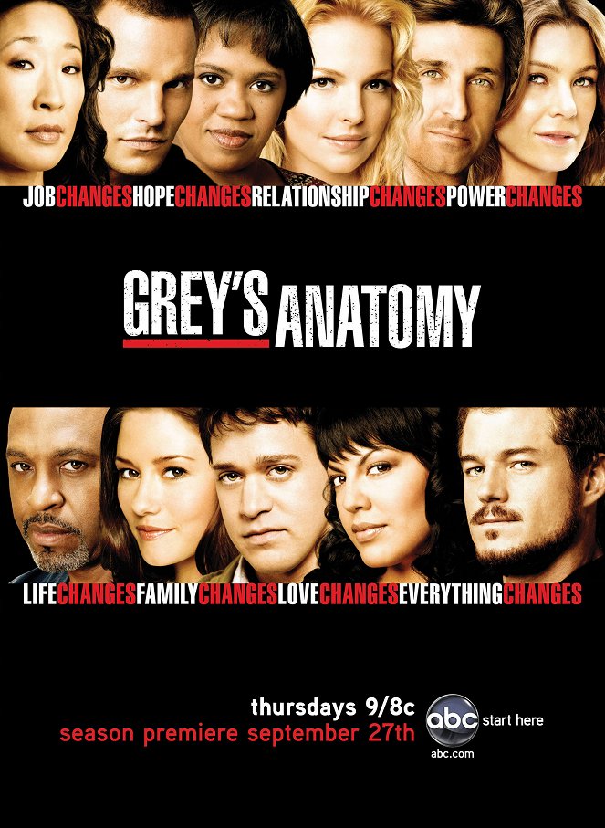 A Anatomia de Grey - Season 4 - Cartazes