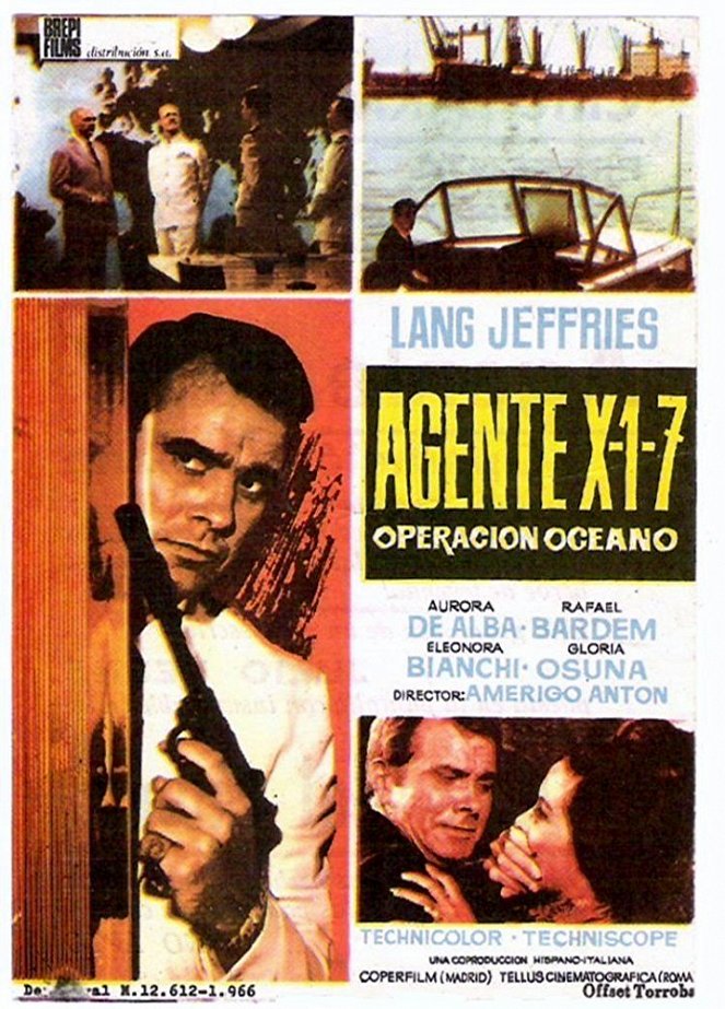 Agente X 1-7 operazione Oceano - Plakate