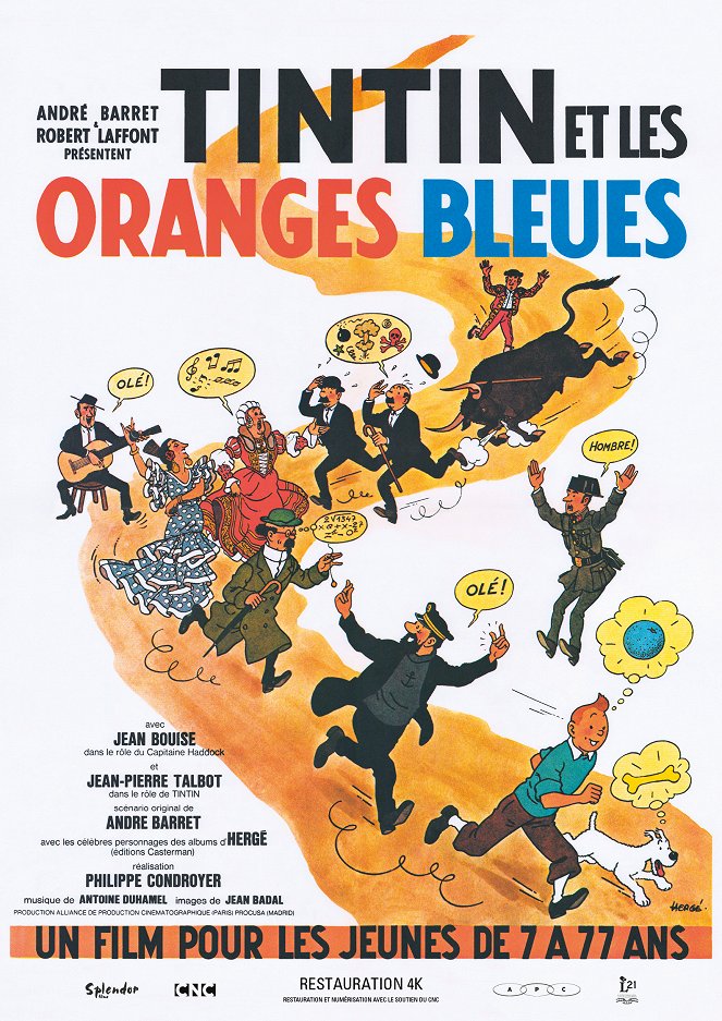 Tintín y el misterio de las naranjas azules - Carteles