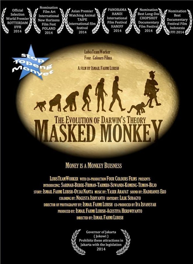 Masked Monkey: The Evolution of Darwin's Theory - Affiches