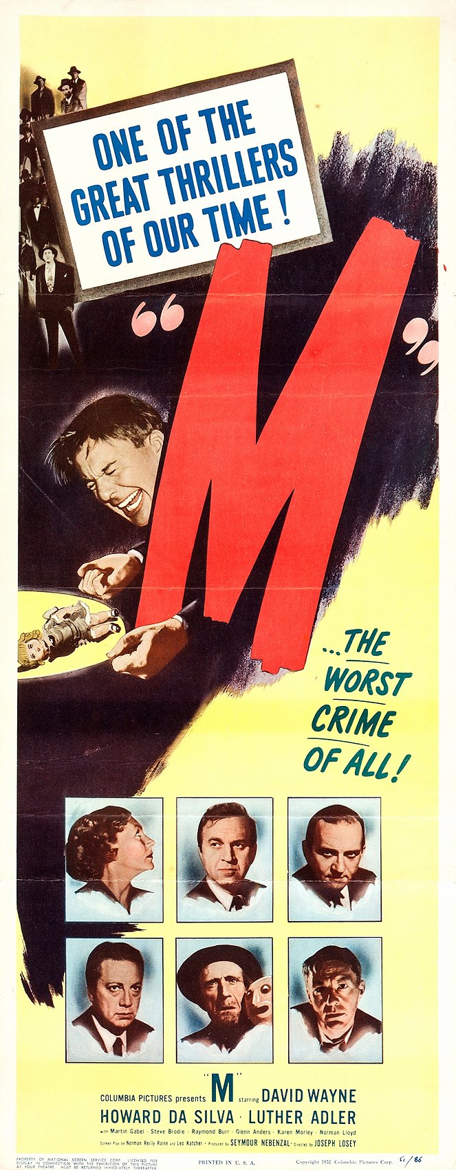 M de moordenaar - Posters
