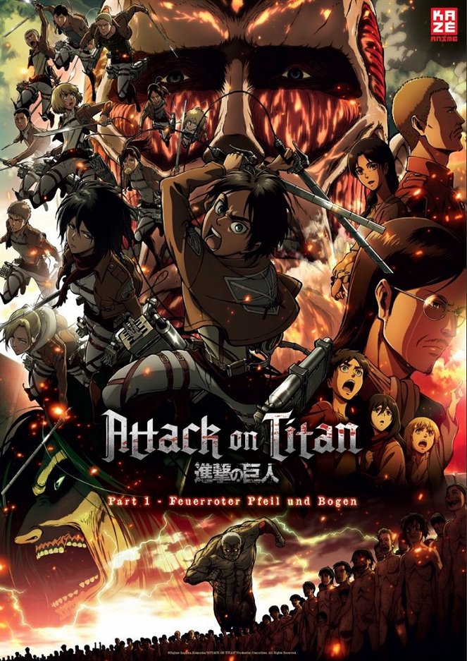 Attack On Titan - Feuerroter Pfeil & Bogen - Plakate
