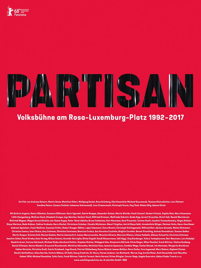 Partisan: Volksbühne am Rosa-Luxemburg-Platz 1992-2017 - Plakátok
