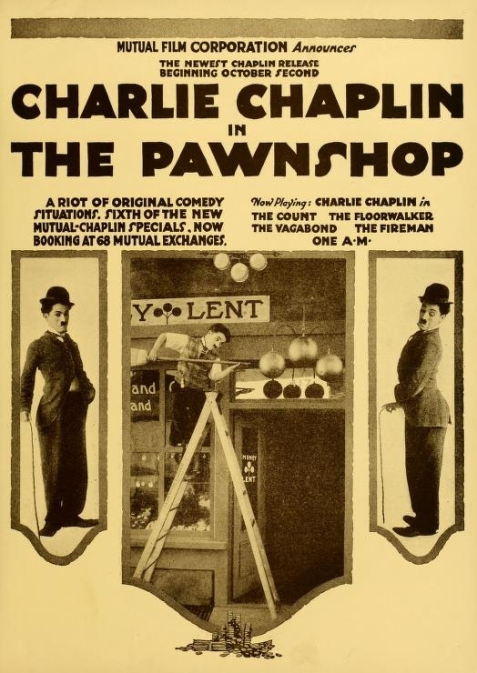 Chaplin odhadcem v zastavárně - Plagáty
