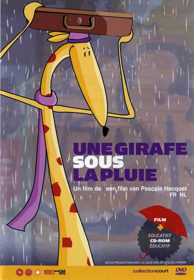 Une girafe sous la pluie - Plakaty