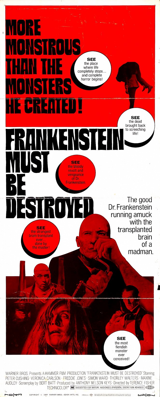 Frankenstein Must Be Destroyed - Posters