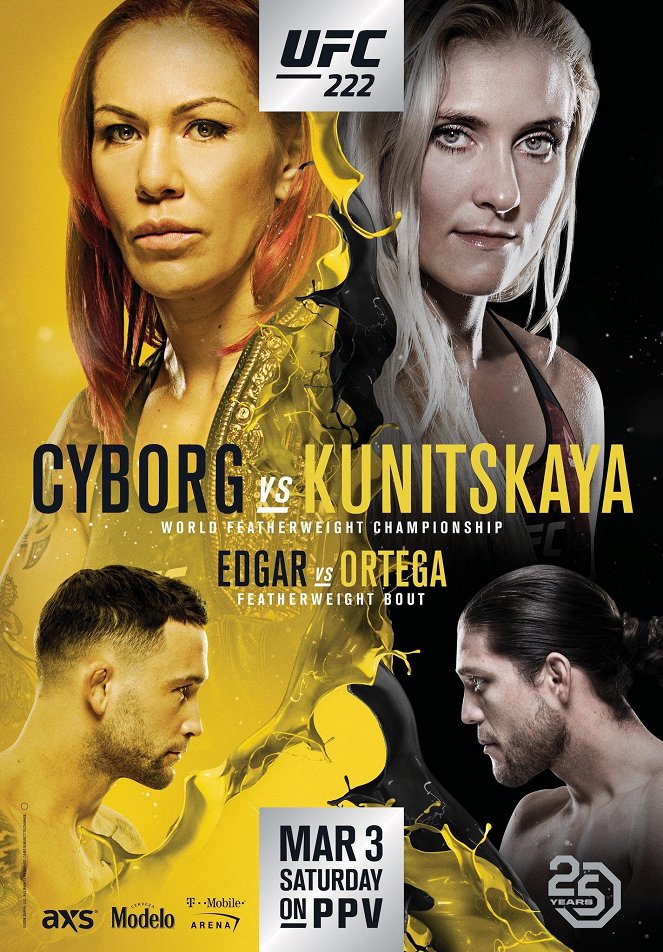 UFC 222: Cyborg vs. Kunitskaya - Affiches