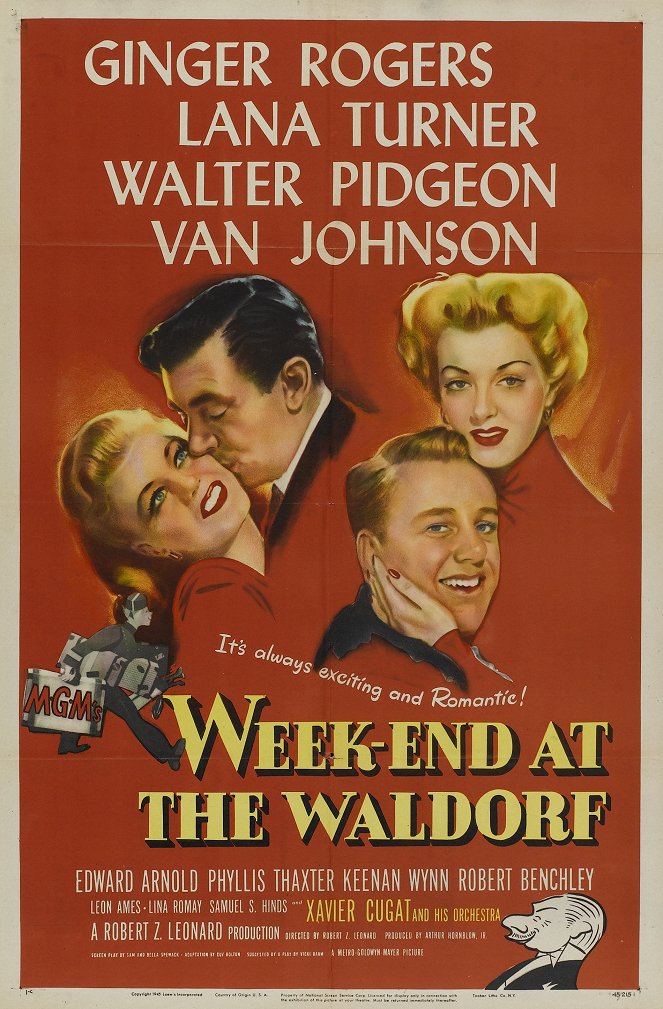 Week-End at the Waldorf - Plakáty