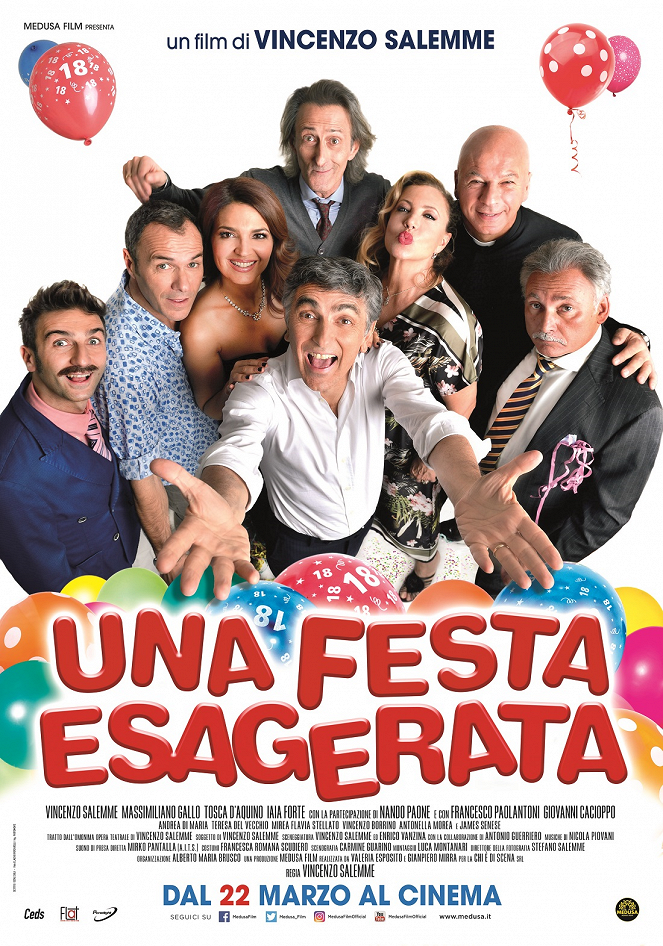 Una festa esagerata - Julisteet