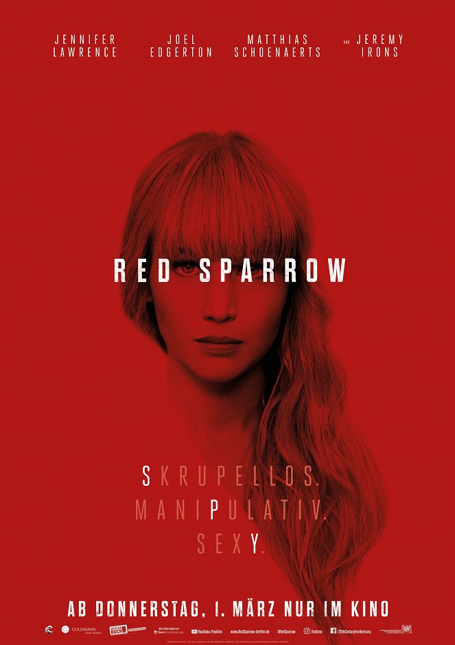 Red Sparrow - Plakate