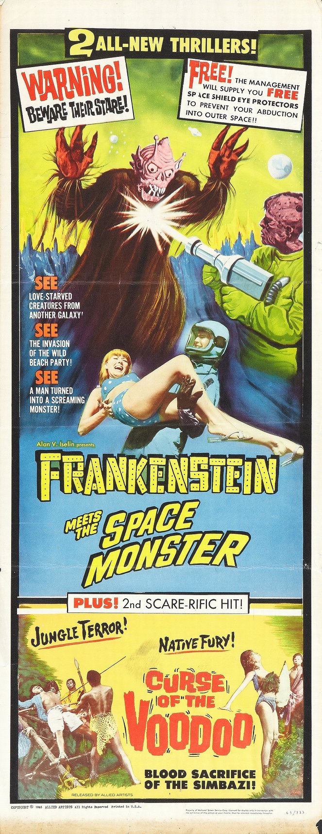Frankenstein Meets the Space Monster - Cartazes