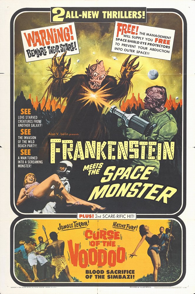 Frankenstein Meets the Space Monster - Cartazes