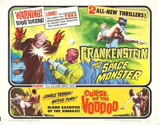 Frankenstein Meets the Space Monster - Plakate